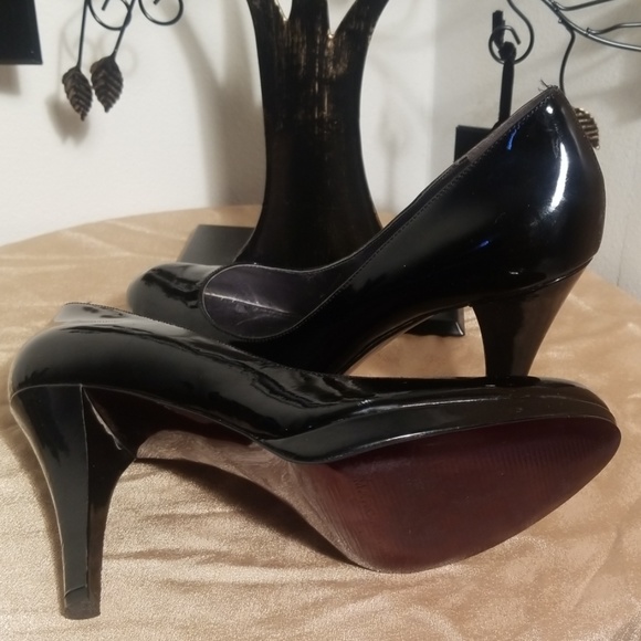 Mark Fisher Black Patient Leather Heels - Picture 3 of 4